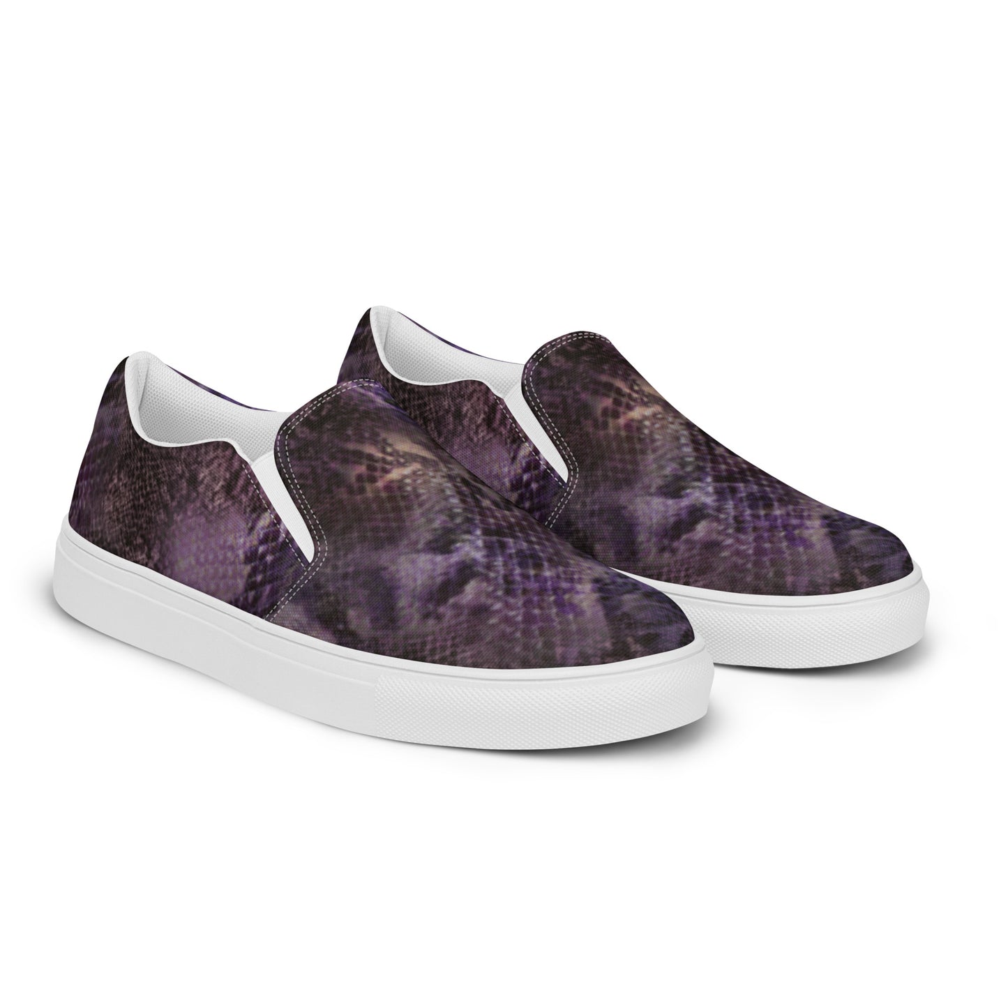 Women’s slip-on canvas shoes Purple Snake Skin