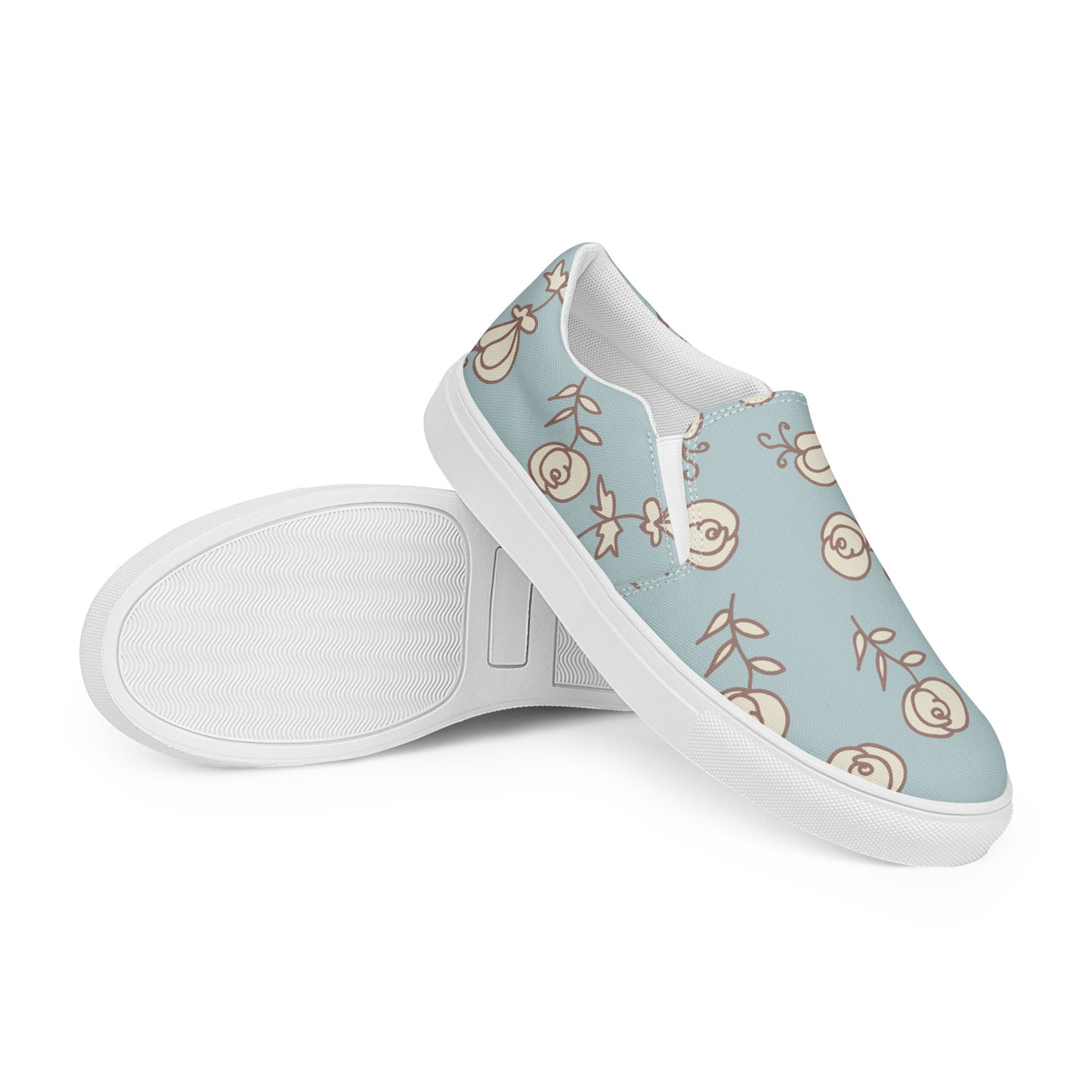 Women’s slip-on canvas shoes Blue Cotton Buds